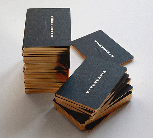 Golden Edge Painted Business Cards