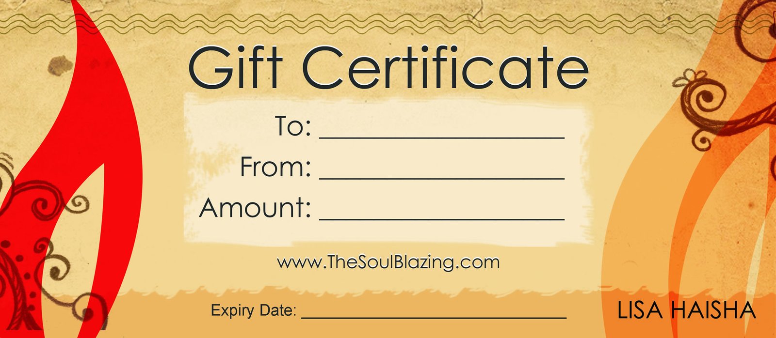 Custom Printed Gift Certificates
